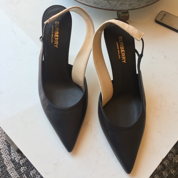 Burberry 🌸 Maria Leather Slingbacks - Picture 3 of 9